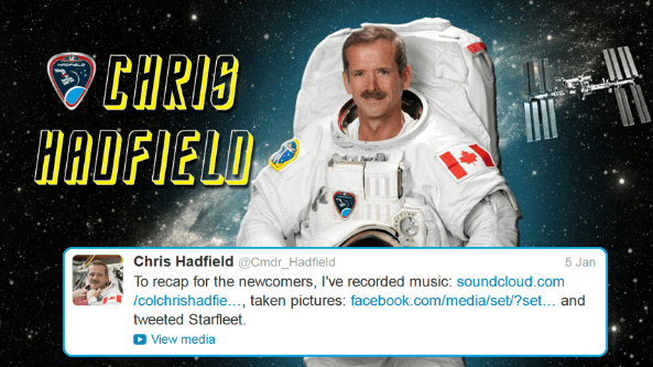 Hadfield tweets starfleet 12