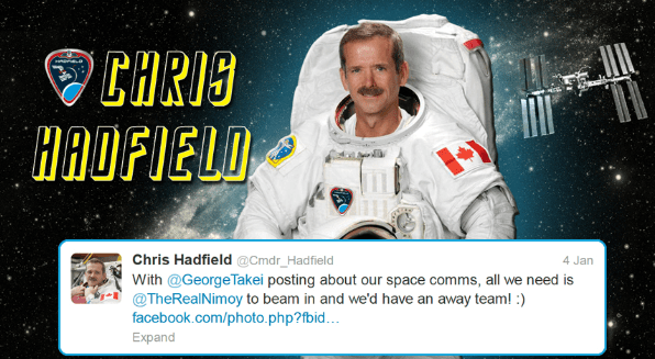Hadfield tweets starfleet 4